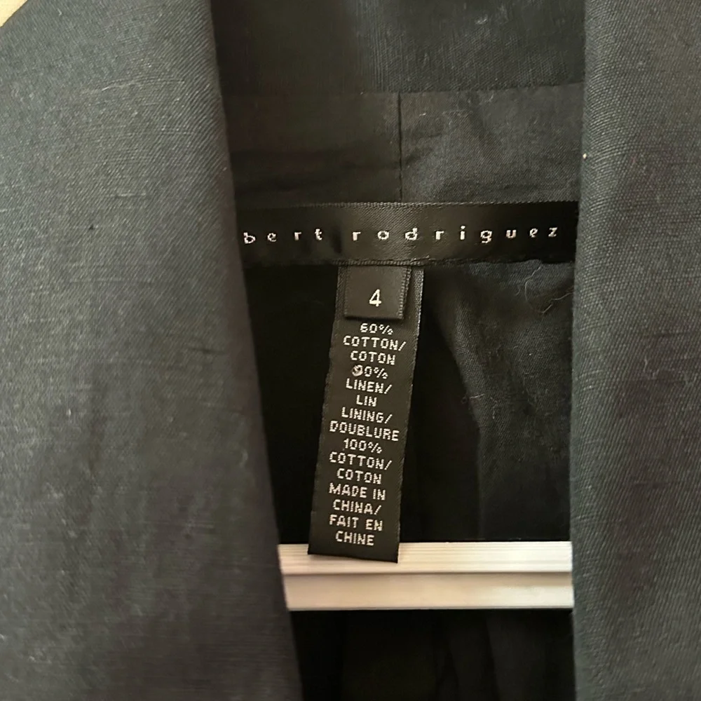 Robert Rodriguez Black Military Blazer Jacket - Double Breasted Silver Buttons - Picture 2 of 5